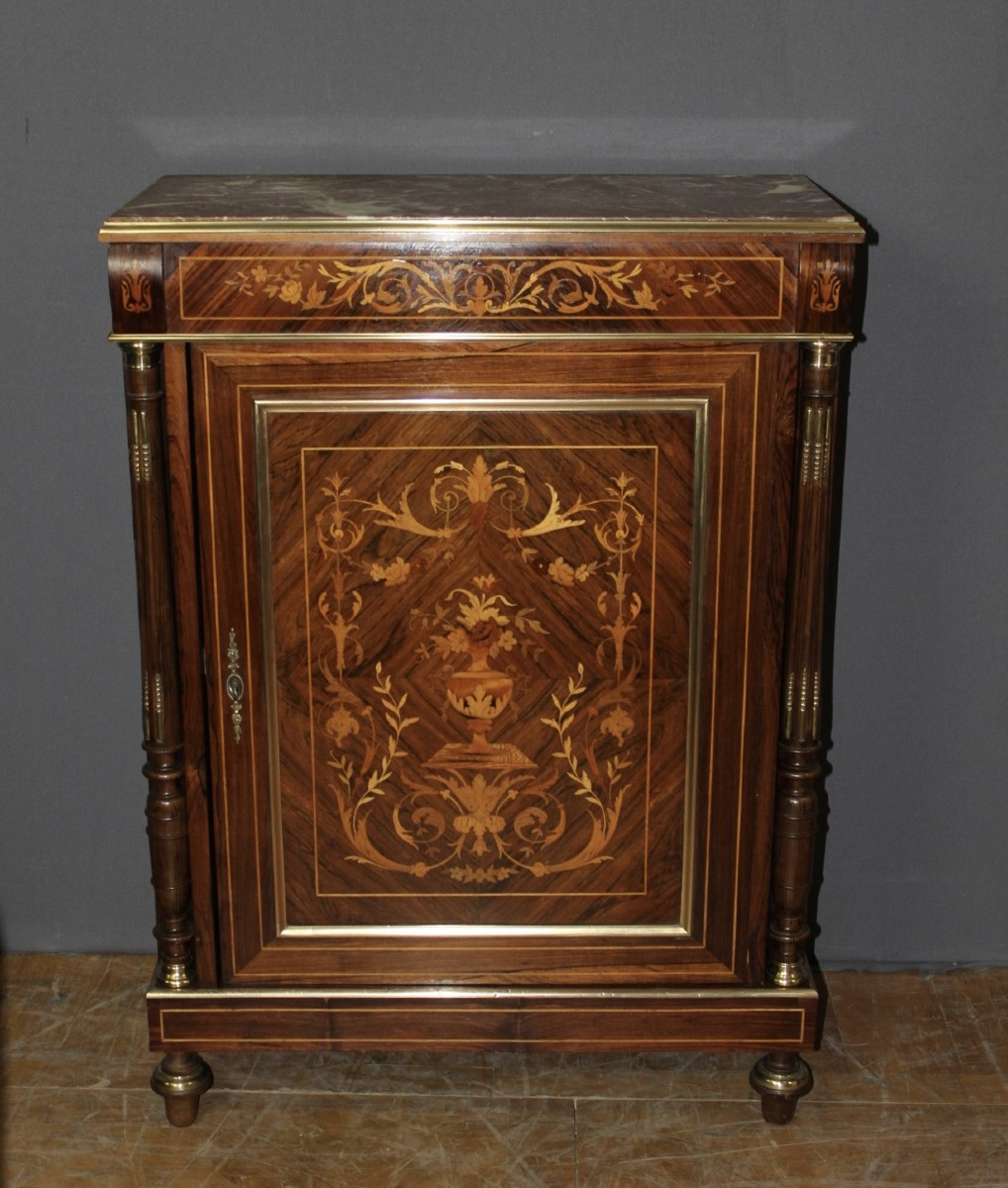 Napoleon III Support Buffet In 19th Century Marquetry