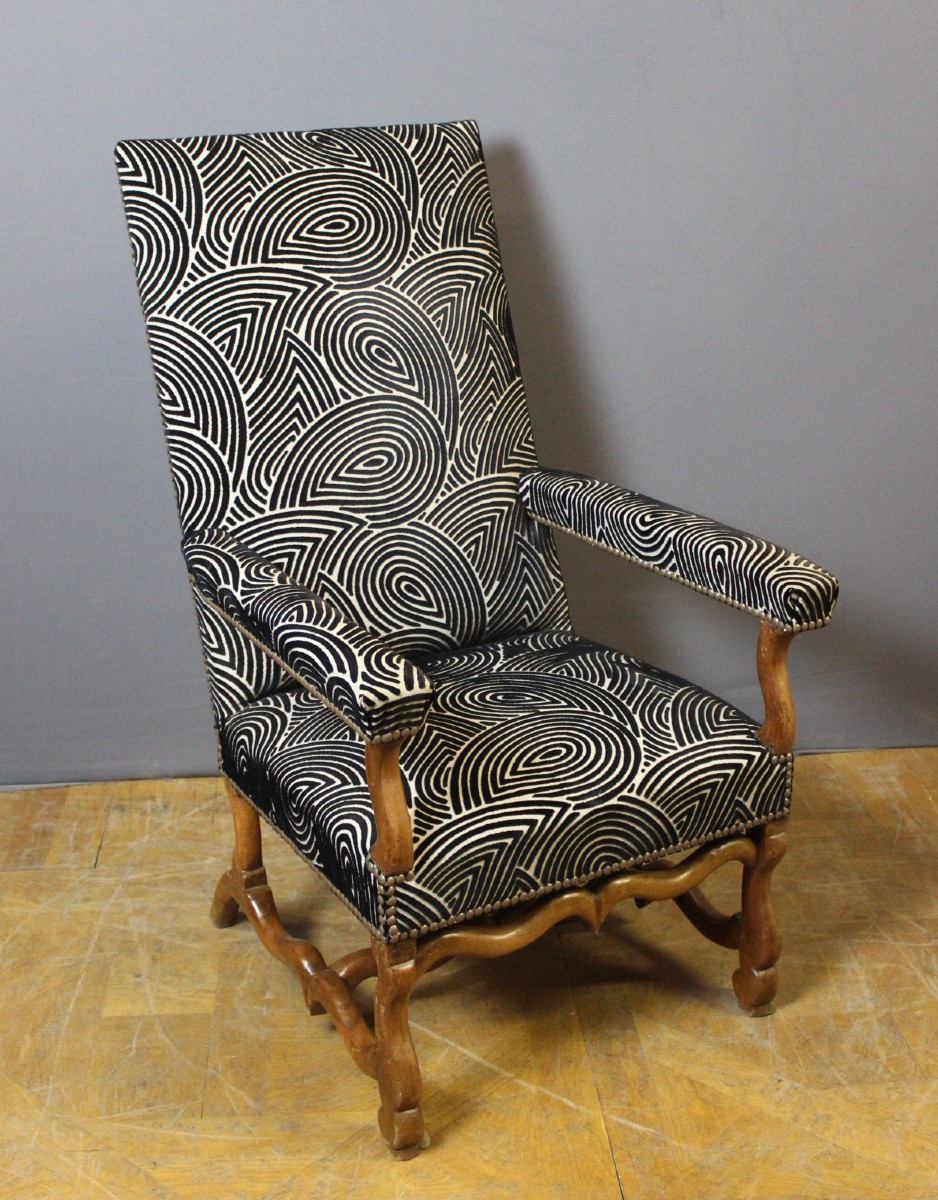 Fauteuil Louis XIV en noyer XVIII