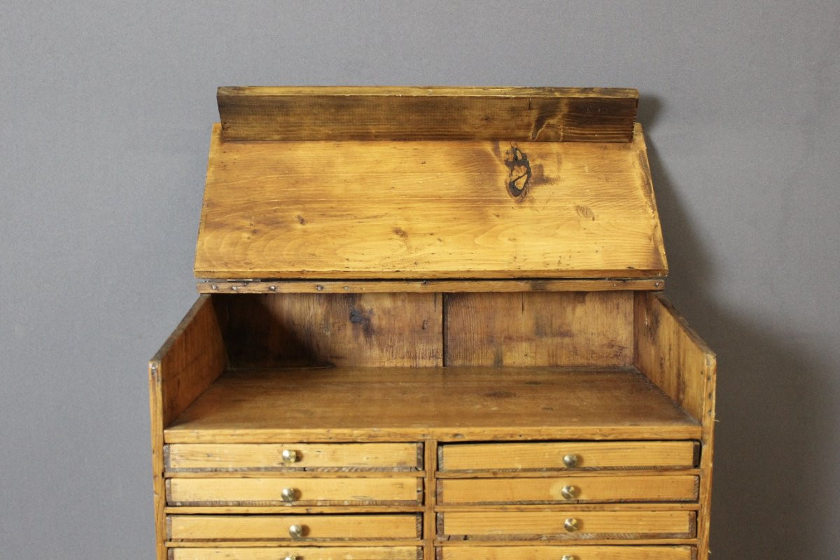 Chest Of Drawers, Watchmaker's Layette In Fir-photo-2