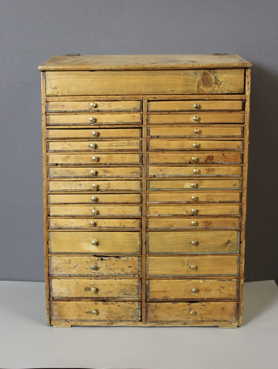 Chest Of Drawers, Watchmaker's Layette In Fir