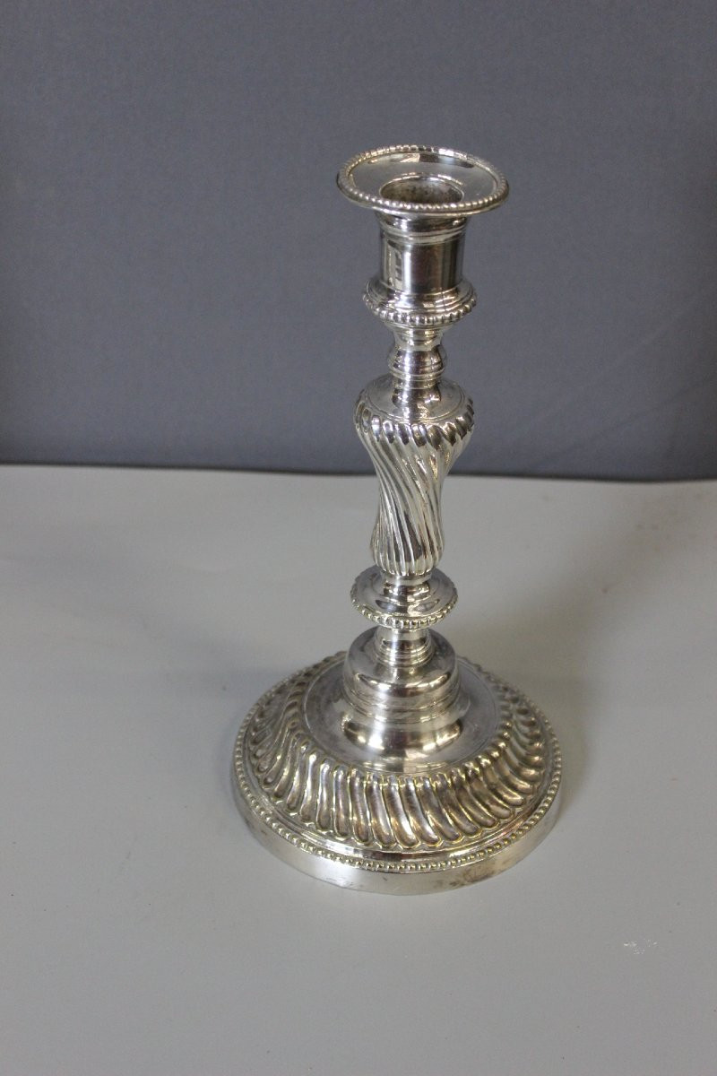 Pair Of Silvered Bronze Lamps Circa 1830-photo-8