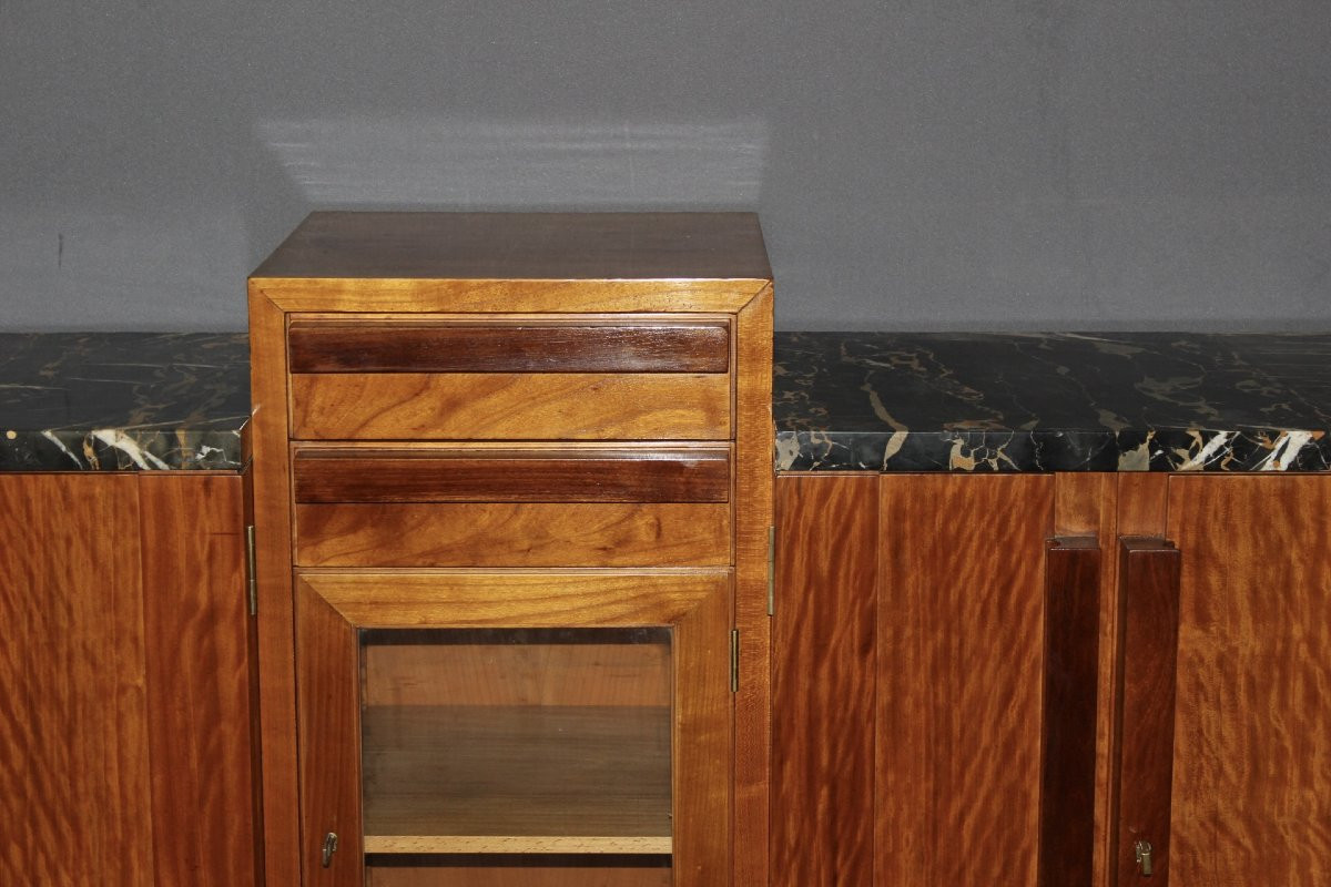 Art Deco Period Mahogany Sideboard, Attributed To André Sornay Circa 1930-photo-4