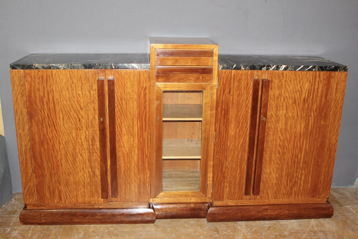 Art Deco Period Mahogany Sideboard, Attributed To André Sornay Circa 1930