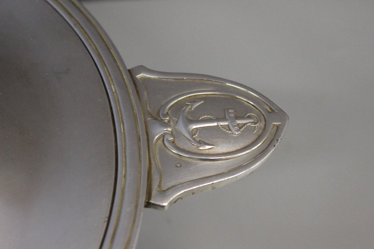 Soupière en Métal Argenté à l'Ancre Marine -photo-2