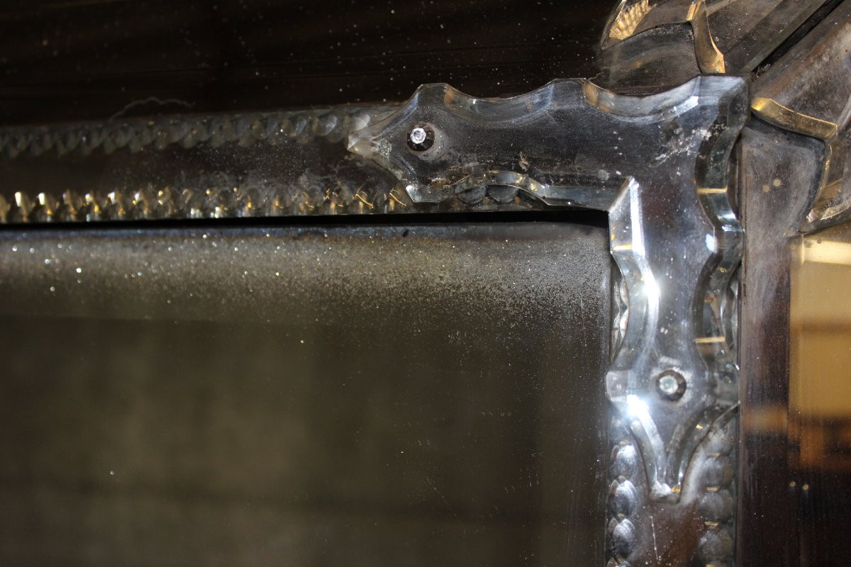 Grand Miroir de Venise à Parecloses XIX e-photo-2