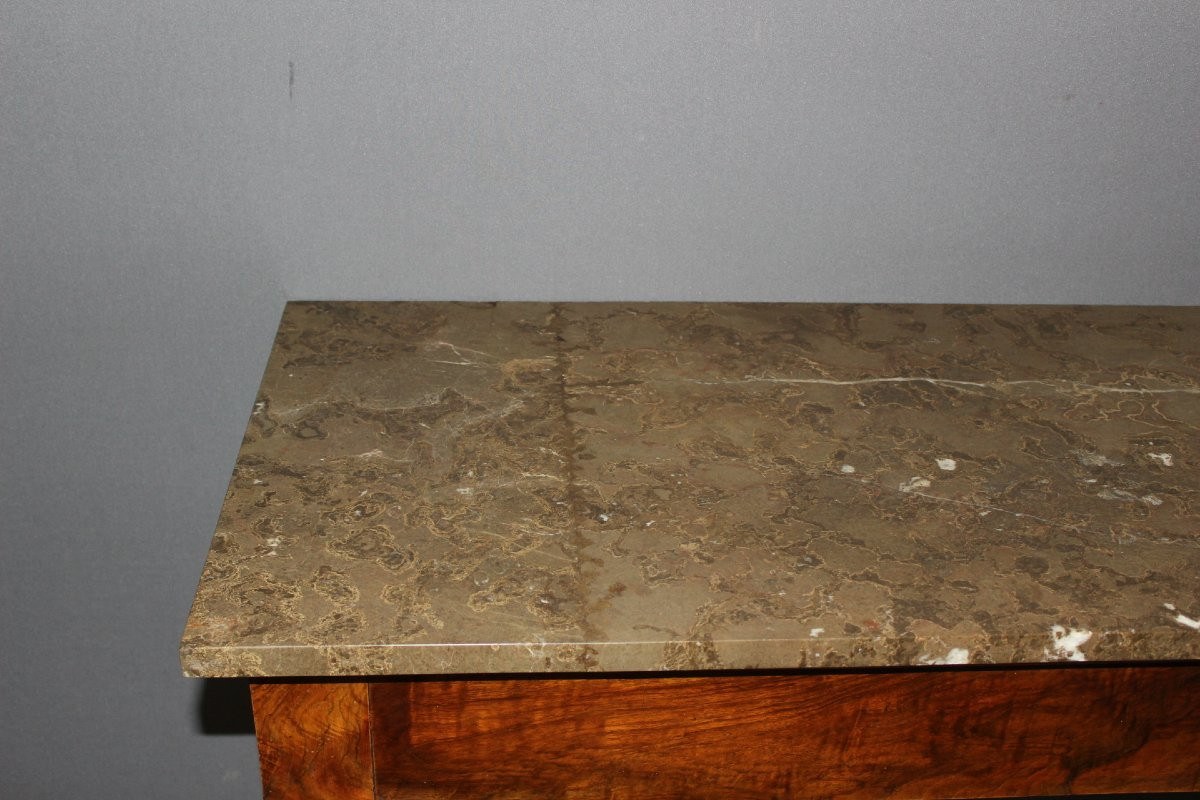 Empire Style Walnut Console Table, 19th Century-photo-6