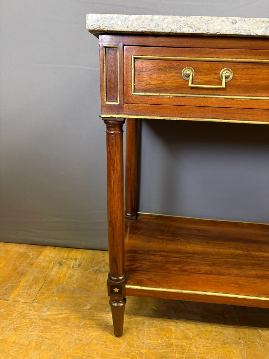 Directoire Period Console Table In Walnut -photo-3