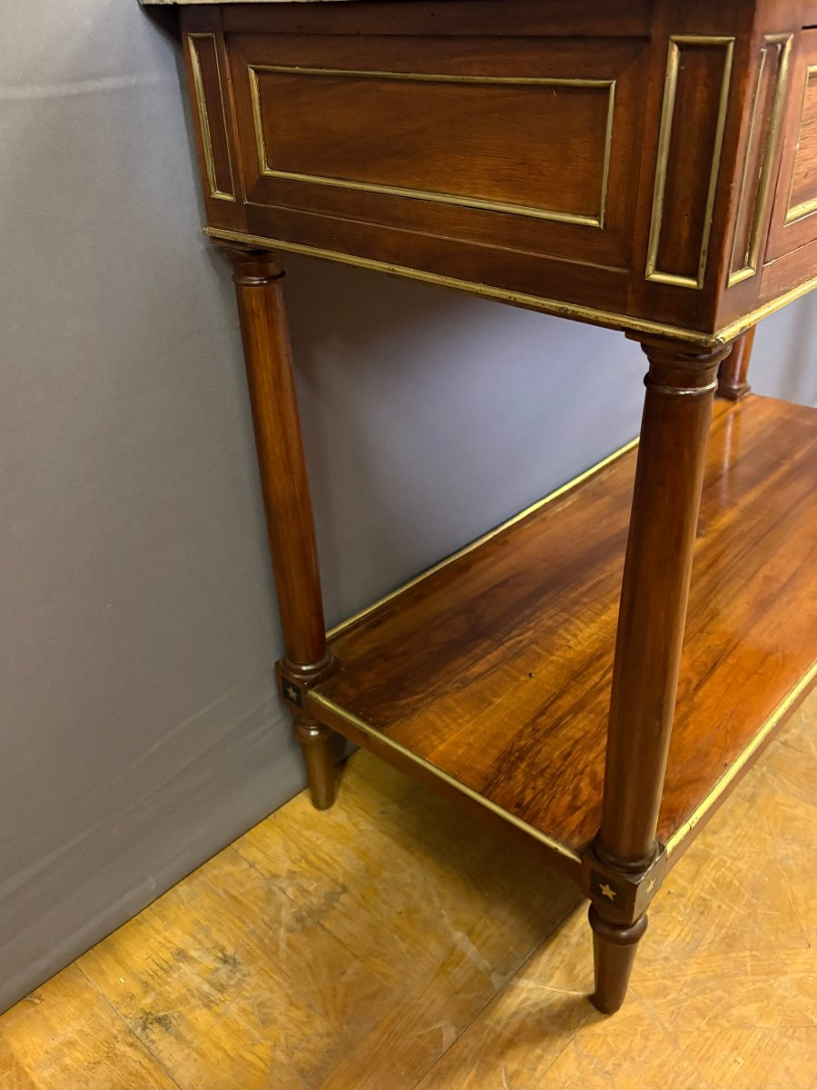 Directoire Period Console Table In Walnut -photo-4