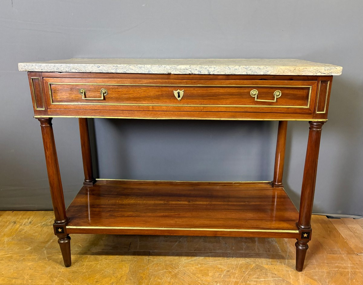 Directoire Period Console Table In Walnut -photo-6