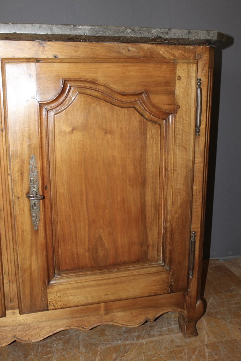 Bahut à Pierre Louis XV en Noyer XVIII-photo-4