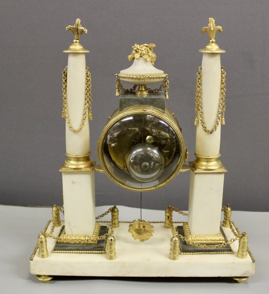 Pendule Portique d'époque Louis XVI marquée Collard -photo-3