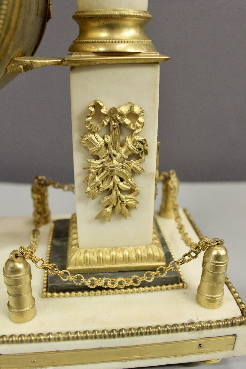 Pendule Portique d'époque Louis XVI marquée Collard -photo-4