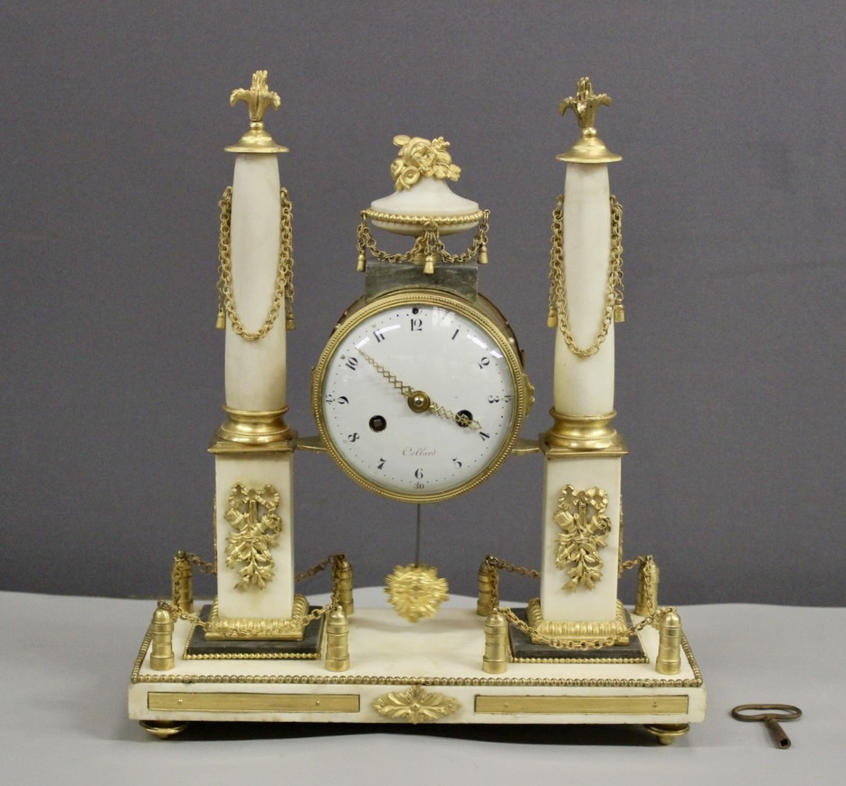 Pendule Portique d'époque Louis XVI marquée Collard 