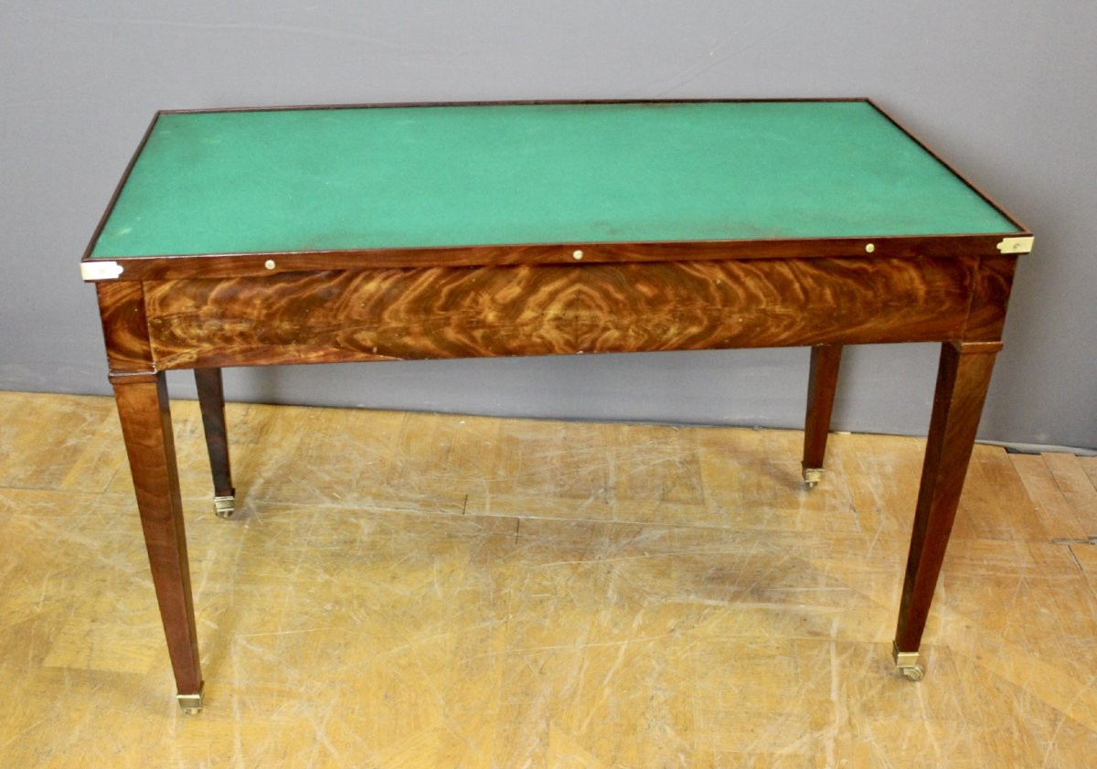 Tric Trac Games Table In Mahogany, 19th Century-photo-4