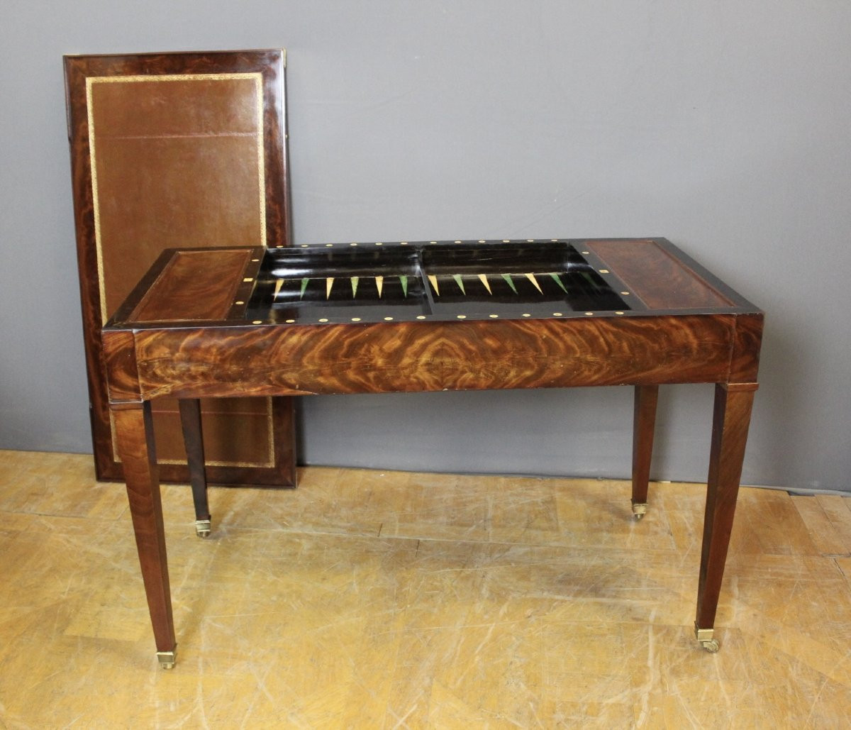 Tric Trac Games Table In Mahogany, 19th Century-photo-4