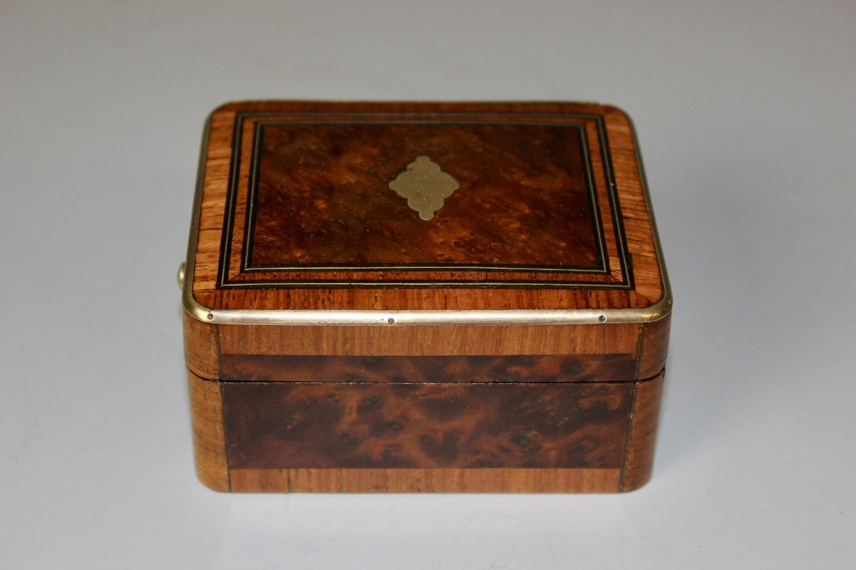 Napoleon III Marquetry Box, Late 19th Century-photo-2