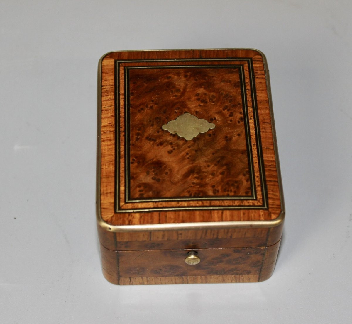 Napoleon III Marquetry Box, Late 19th Century-photo-3