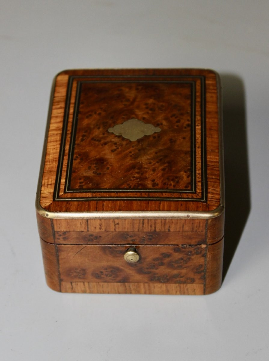 Napoleon III Marquetry Box, Late 19th Century-photo-4
