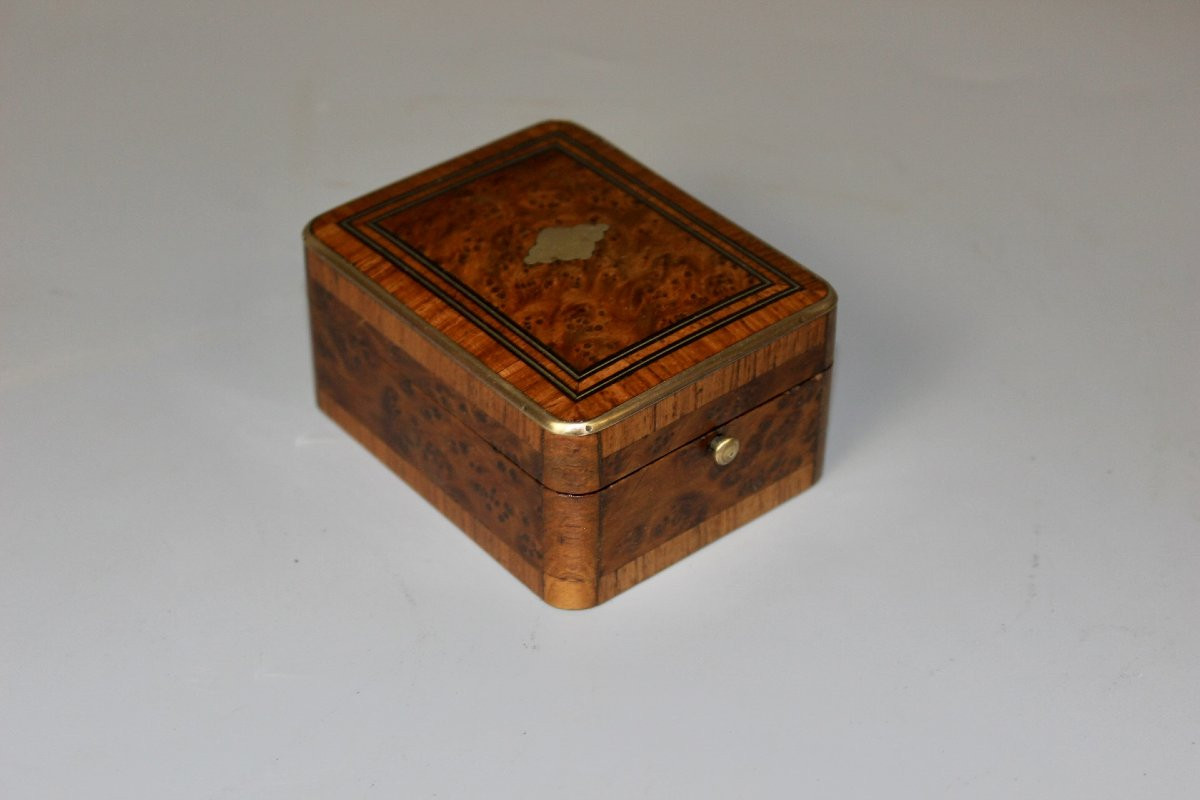Napoleon III Marquetry Box, Late 19th Century-photo-5