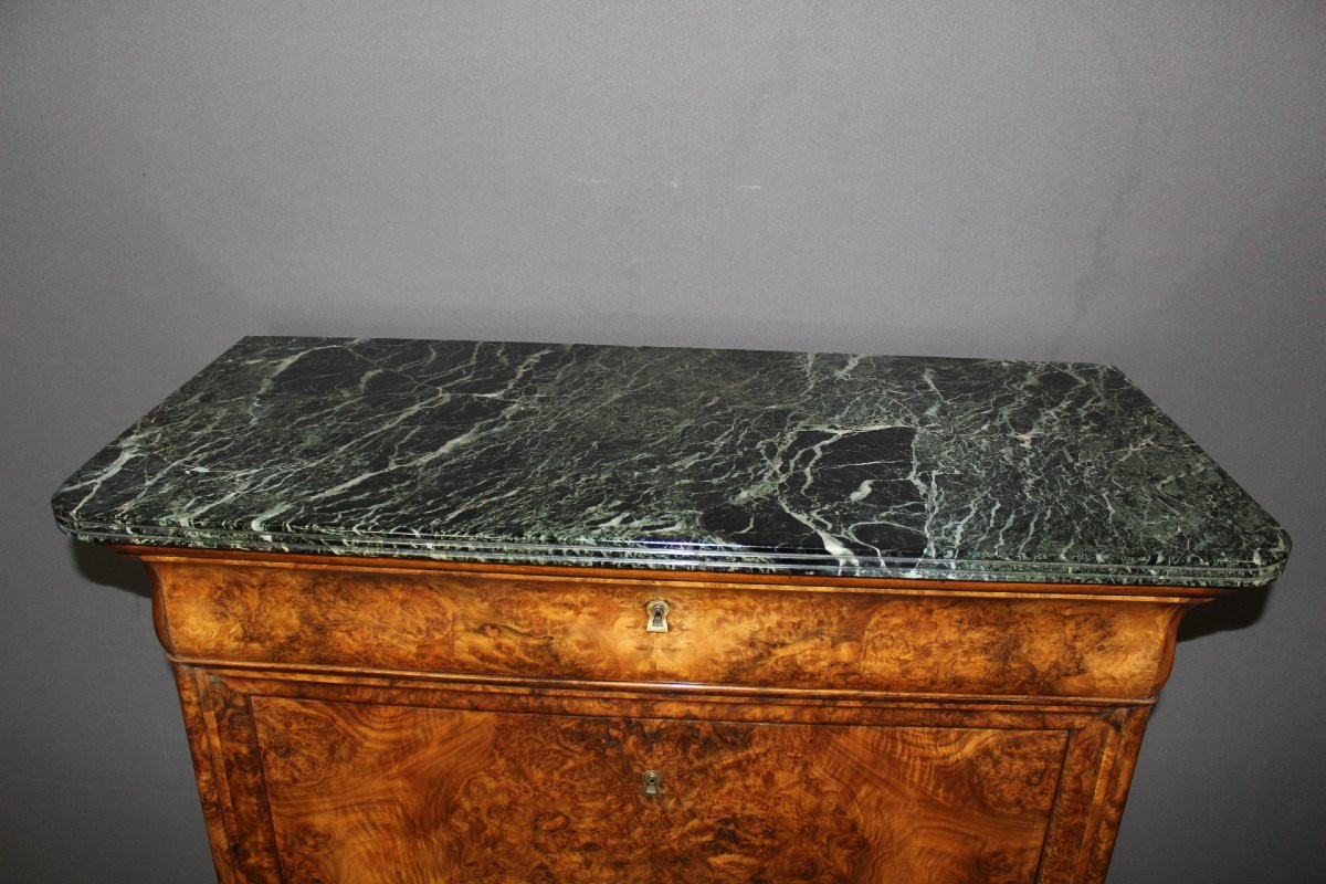 Secrétaire d'époque  Louis Philippe en Ronce de Noyer XIX-photo-4