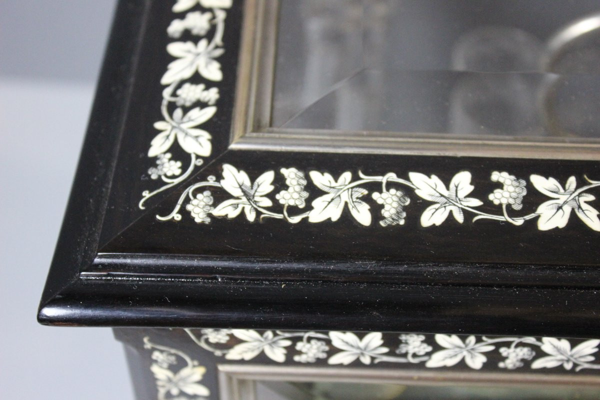 Cave à Liqueur Napoléon III aux  Grappes de Raisin Fin XIX-photo-2