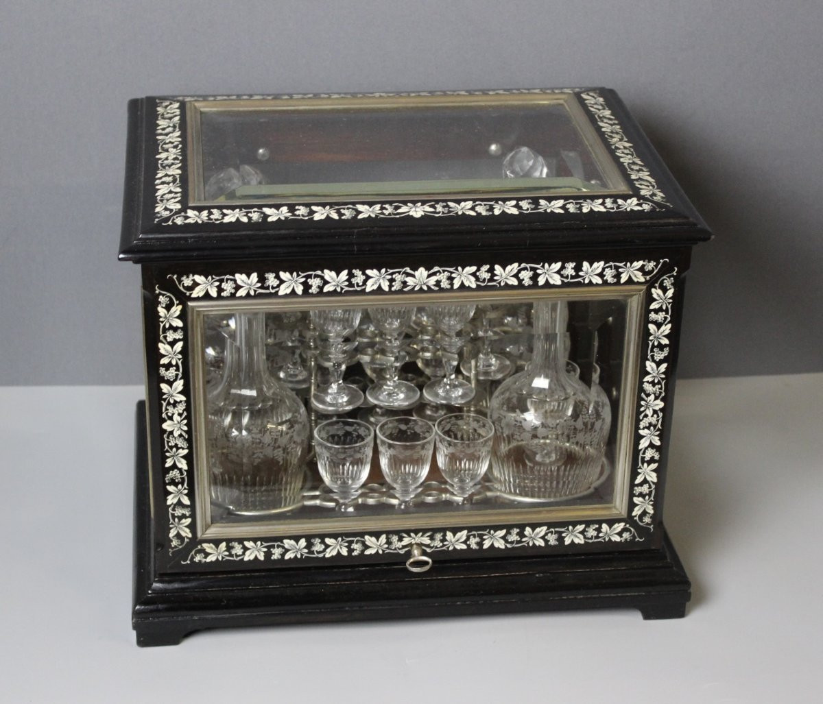 Cave à Liqueur Napoléon III aux  Grappes de Raisin Fin XIX-photo-4