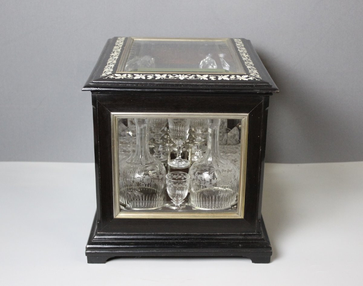 Cave à Liqueur Napoléon III aux  Grappes de Raisin Fin XIX-photo-5