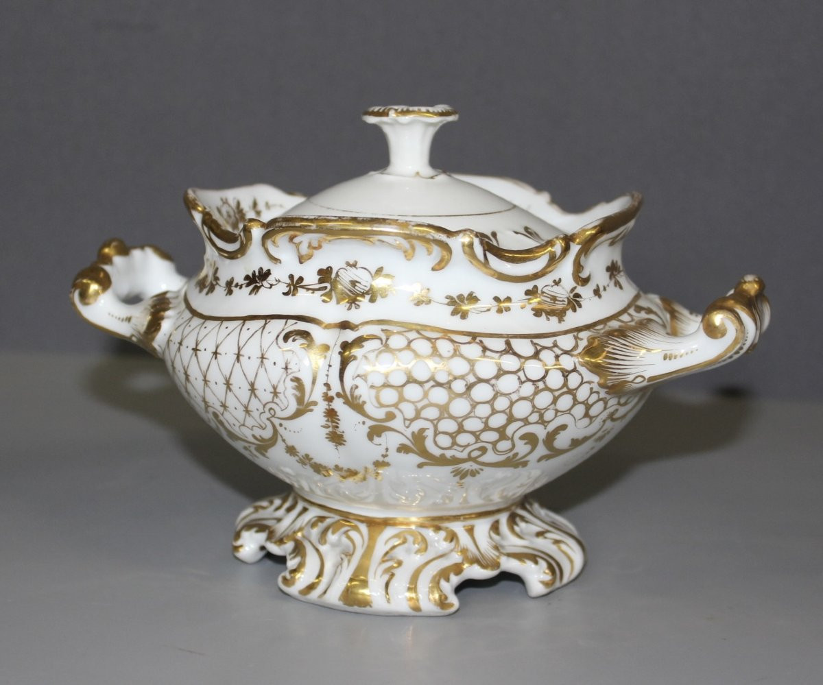 Service à Café ou Thé en Porcelaine de Paris XIX-photo-2