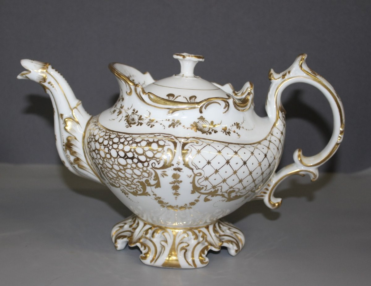 Service à Café ou Thé en Porcelaine de Paris XIX-photo-3