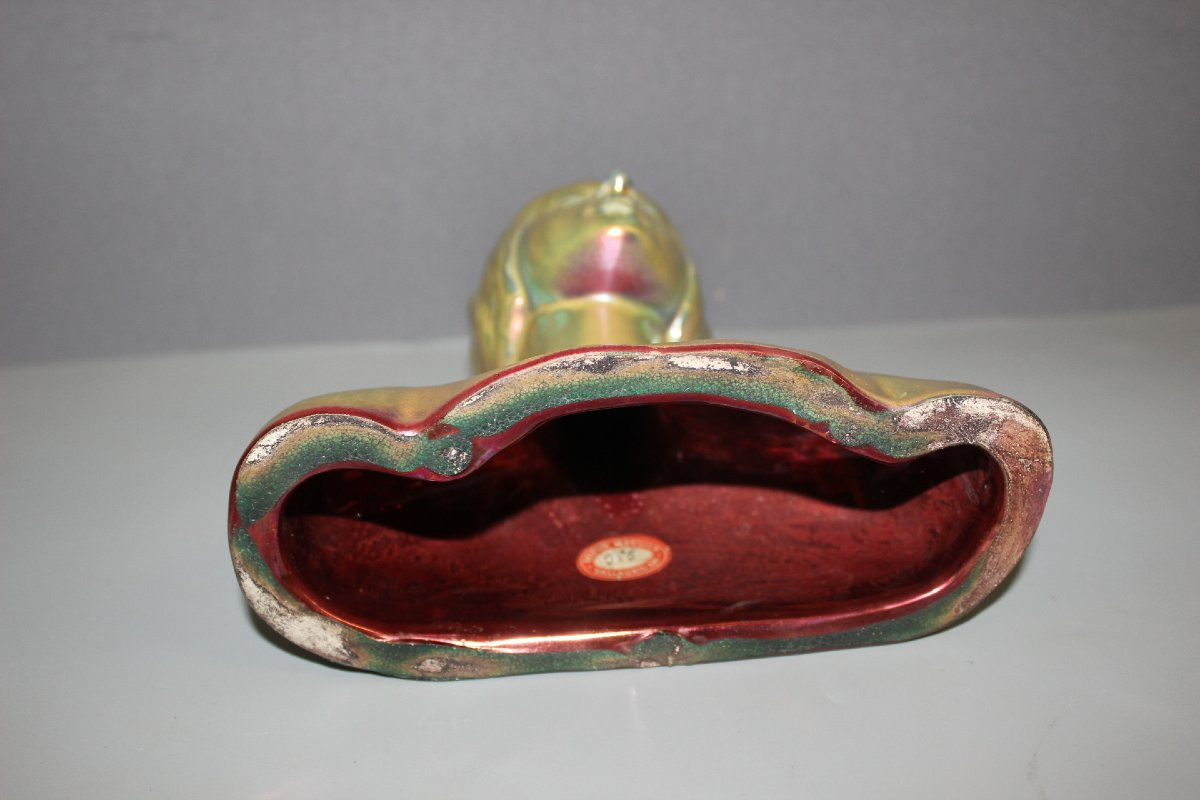 Buste de femme par Delphin Massier vers 1900-photo-7