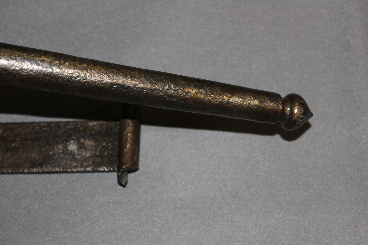 Paire d'appliques en Fer Forgé de Style Médiéval signé Rakoulal-photo-4