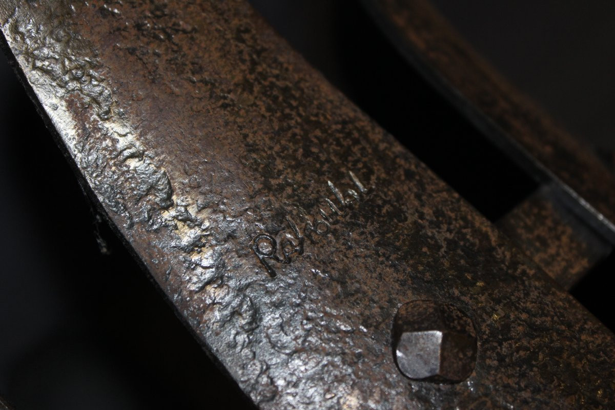 Paire d'appliques en Fer Forgé de Style Médiéval signé Rakoulal-photo-7