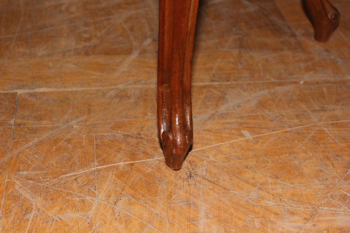 Louis XV Style Walnut Piano Stool, 19th Century-photo-5