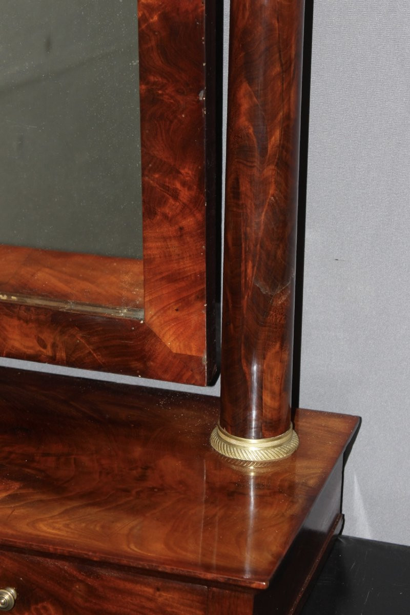 Empire Style Mahogany Tabletop Mirror, Early 19th Century-photo-2