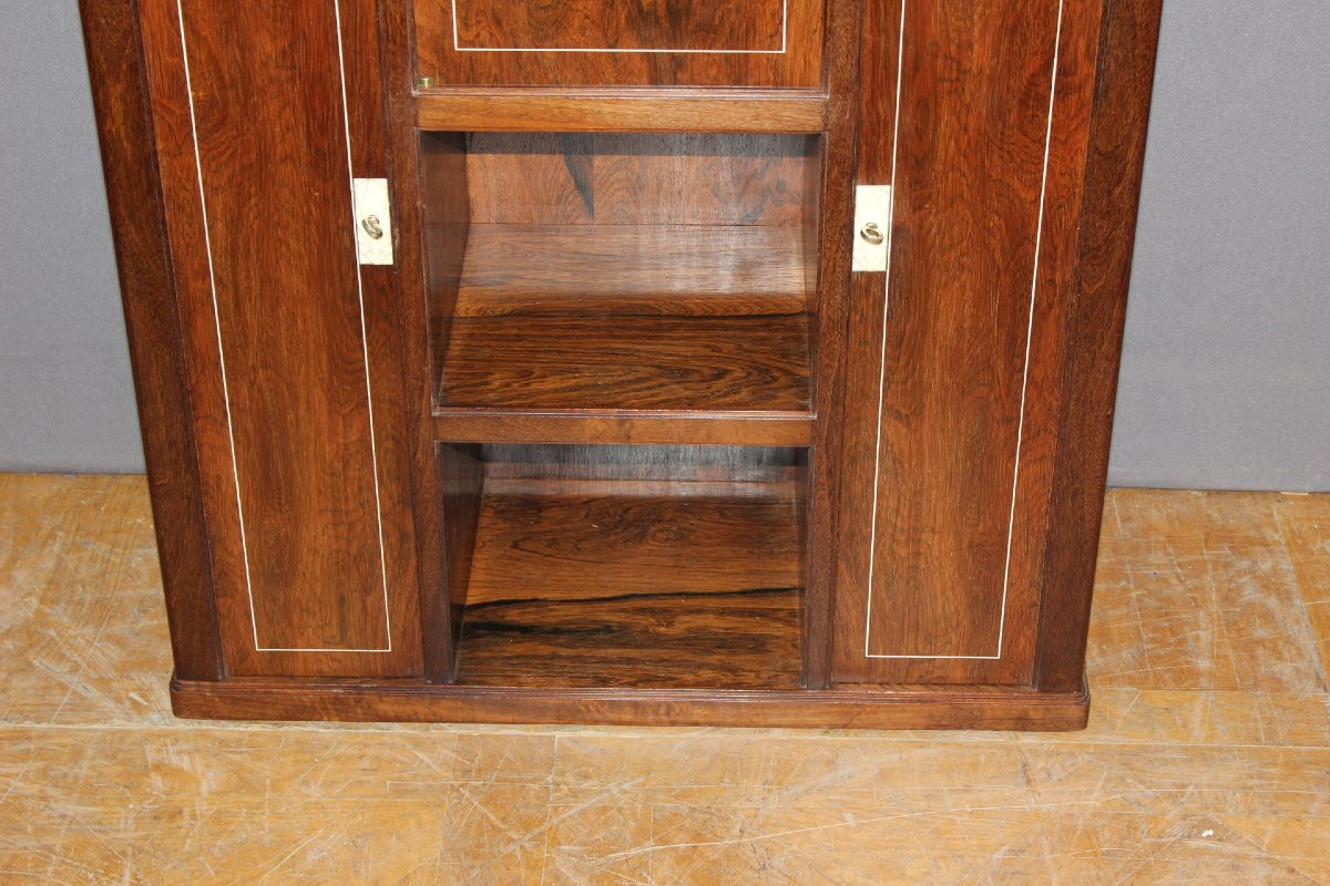 Console ou Bahut d'époque Art Déco en palissandre vers 1930-photo-3