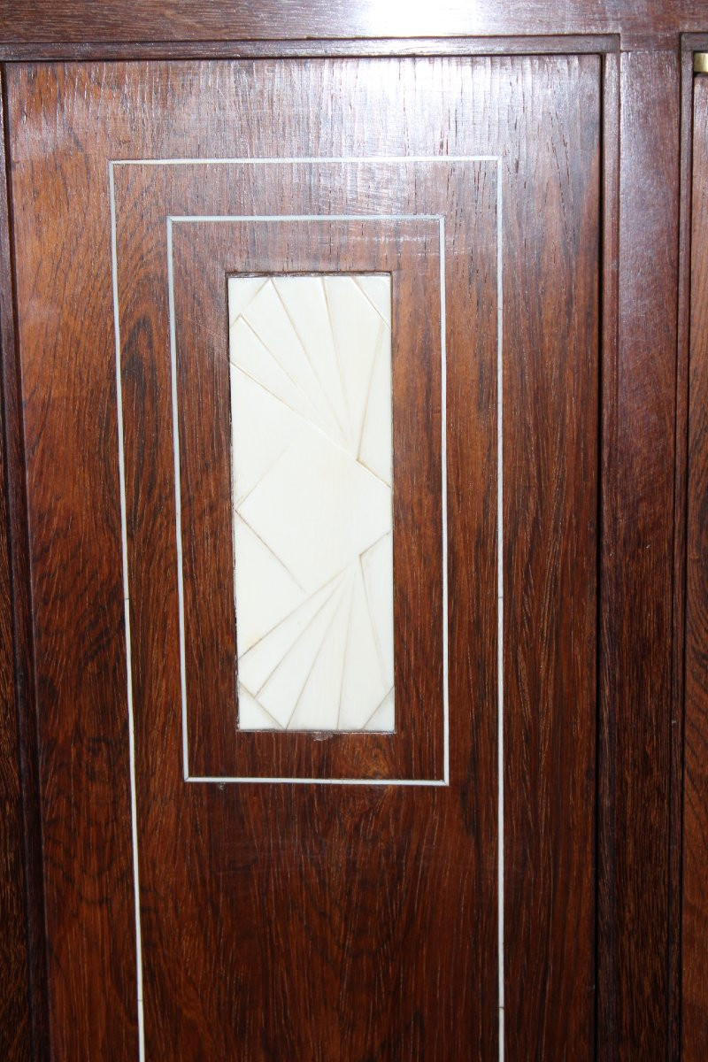 Console ou Bahut d'époque Art Déco en palissandre vers 1930-photo-4