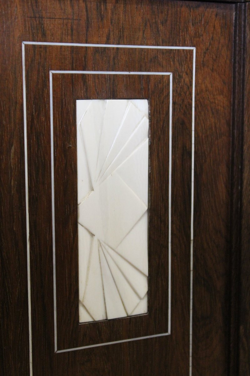 Console ou Bahut d'époque Art Déco en palissandre vers 1930-photo-4