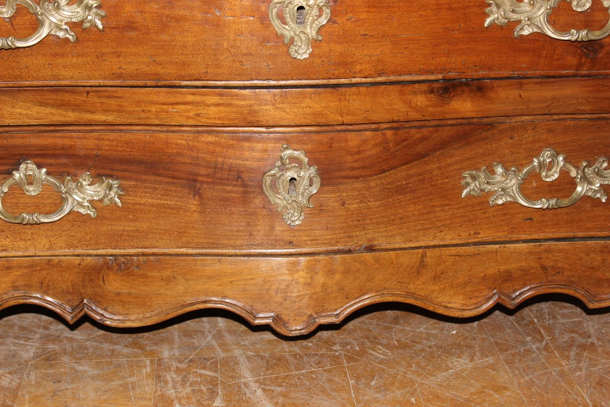 18th-century Walnut Tomb-shaped Commode-photo-4