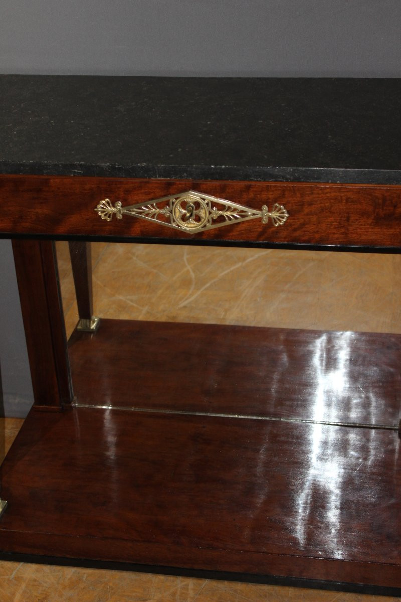 Mahogany Console Table, Egyptian Revival Style, Early 19th Century -photo-3