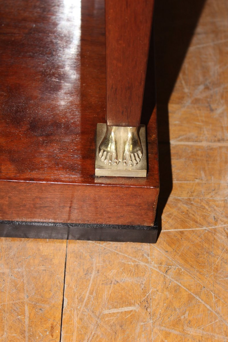 Mahogany Console Table, Egyptian Revival Style, Early 19th Century -photo-3