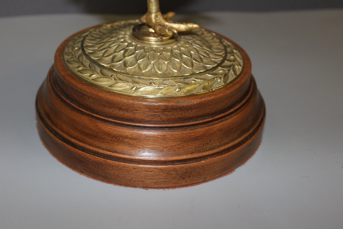 Sculpture Representing A Rooster In Gilded Bronze, Late 19th Century-photo-4