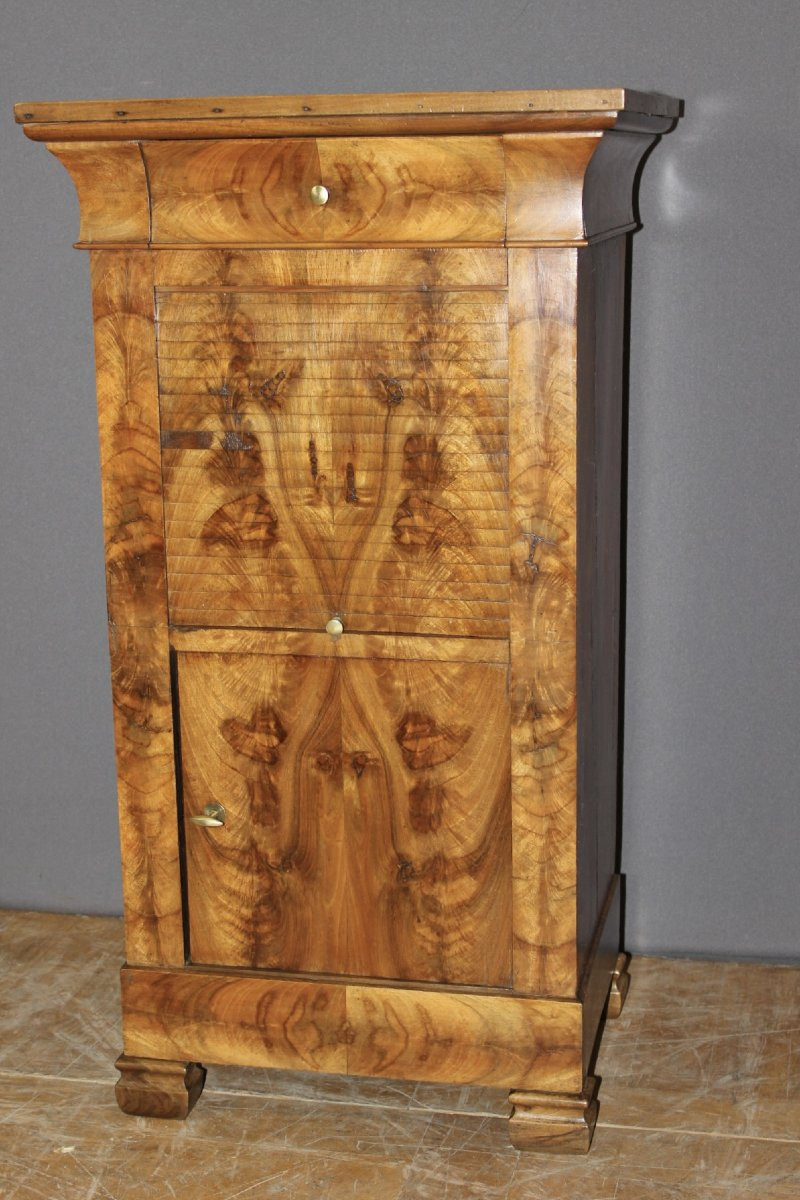 Chevet d'époque Restauration en Noyer XIX-photo-8