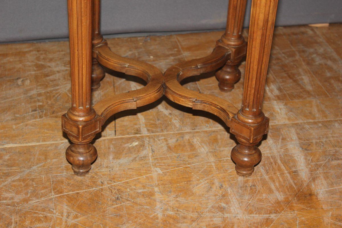 Tabouret de Style Louis XVI en Noyer vers 1900-photo-2