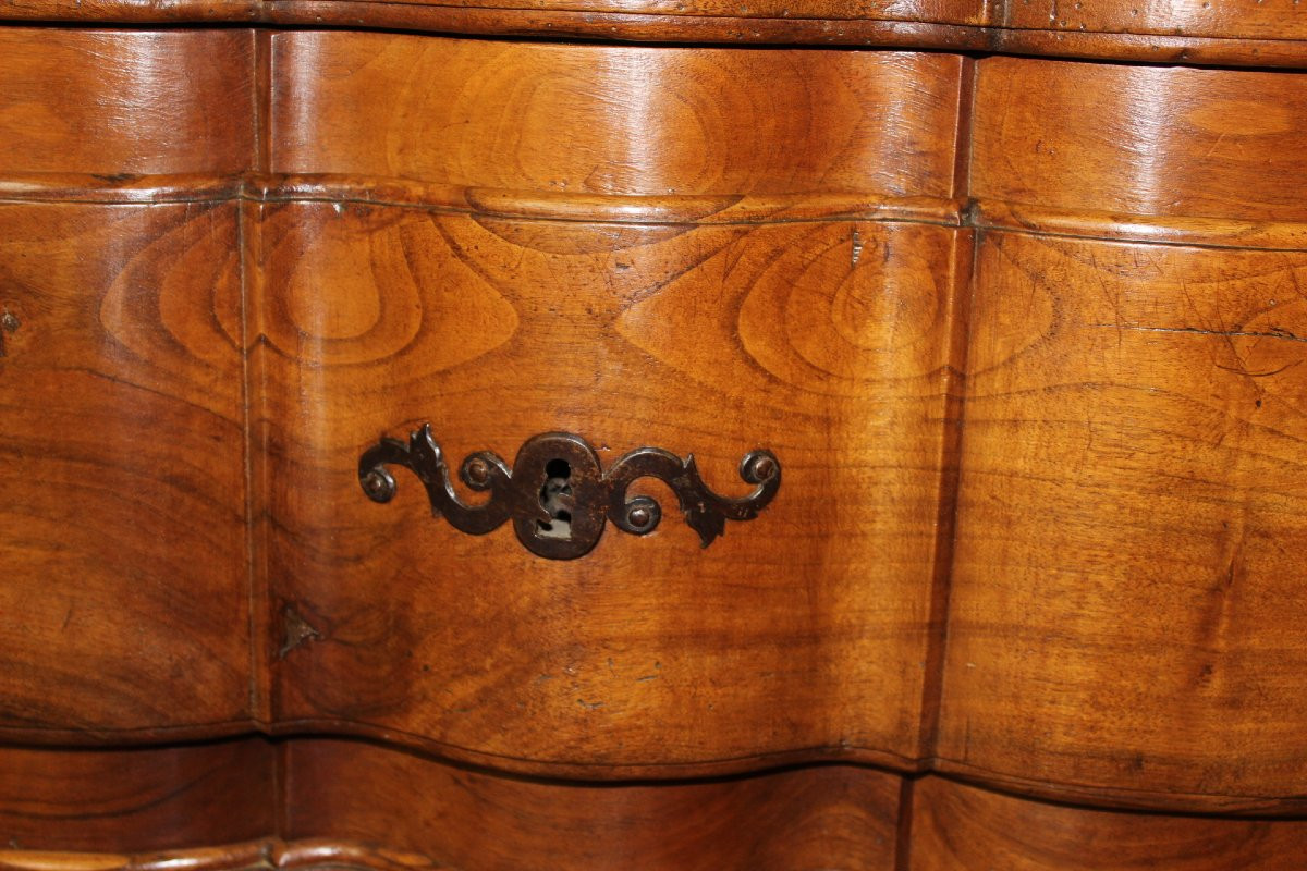 Commode Arbalète en Noyer XVIIIe-photo-3