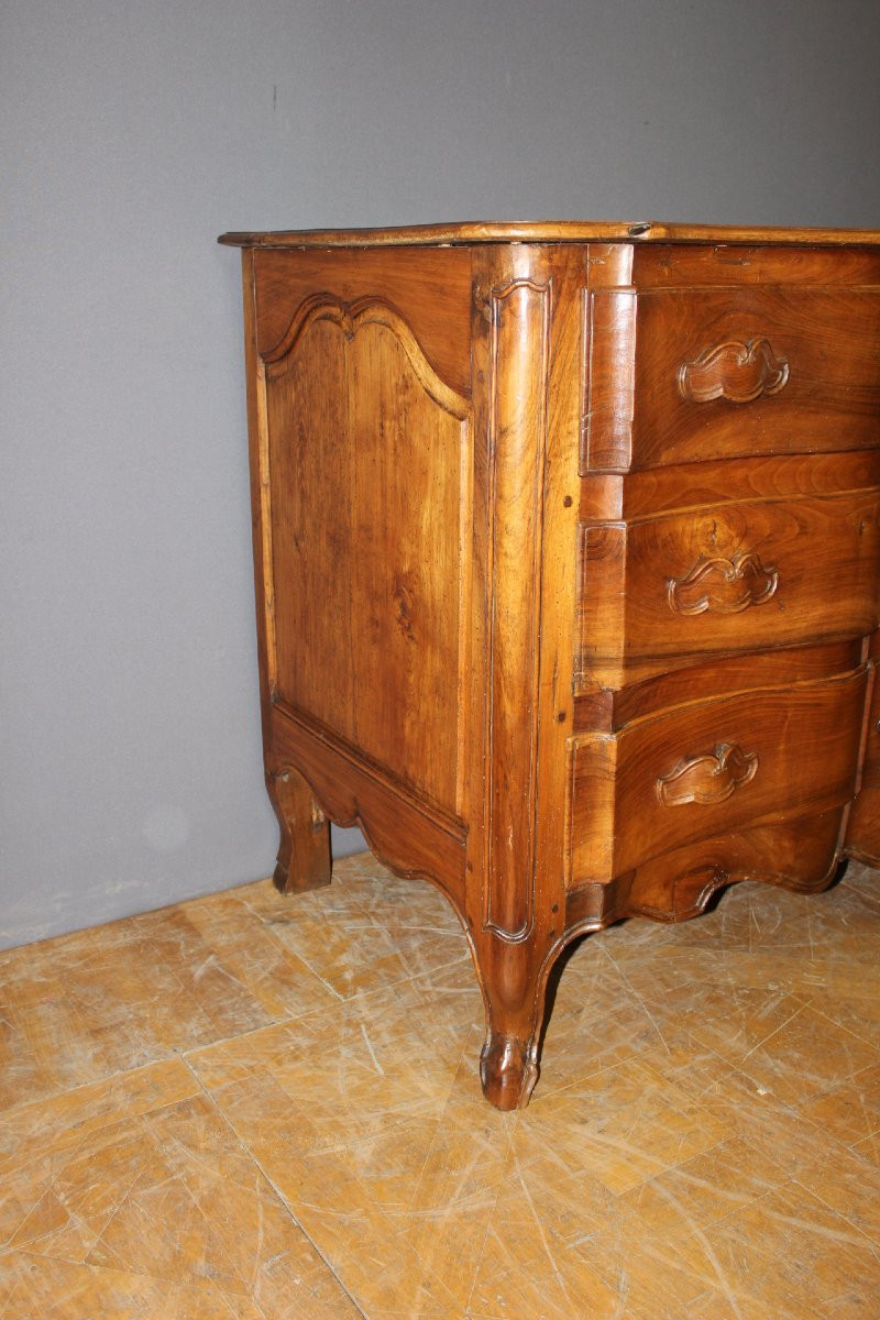 Commode Arbalète en Noyer XVIIIe-photo-6
