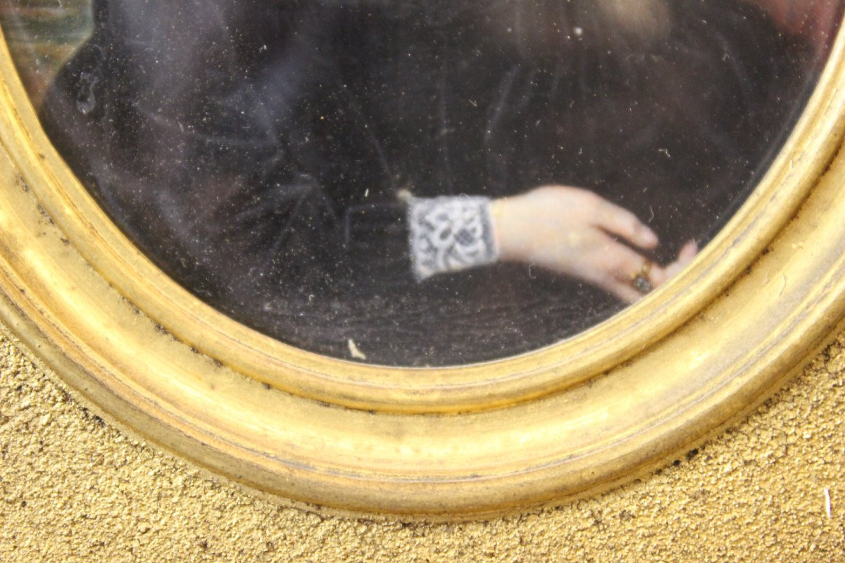 Miniature Depicting A Young Woman, Late 19th Century-photo-4