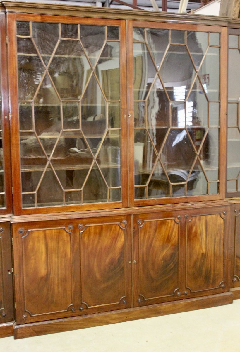 English Mahogany Bookcase Late 19th Century-photo-3