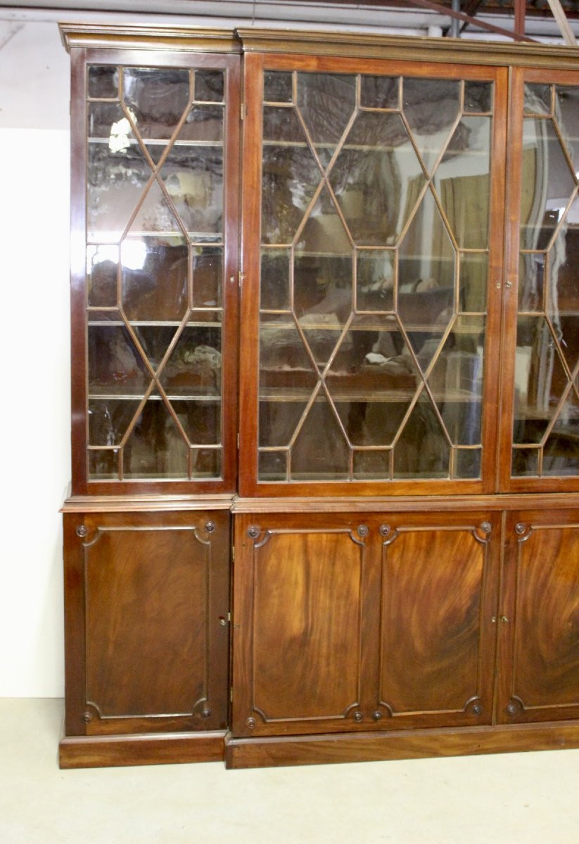 English Mahogany Bookcase Late 19th Century-photo-4