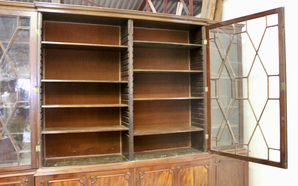 English Mahogany Bookcase Late 19th Century-photo-2