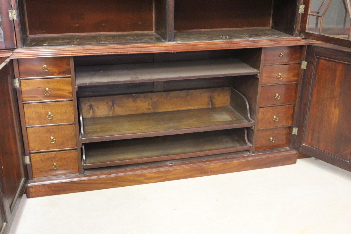 English Mahogany Bookcase Late 19th Century-photo-3